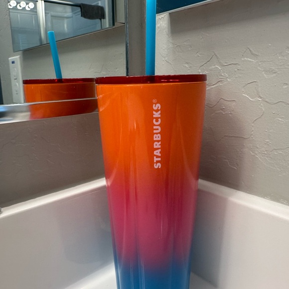 Starbucks Other - Starbucks Orange and Blue Drinkware Tumbler
